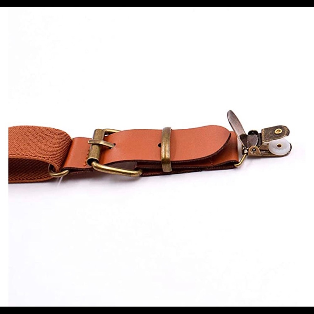 Men’s Leather Suspenders—Groomsman Set of 8 - Picture 4 of 5